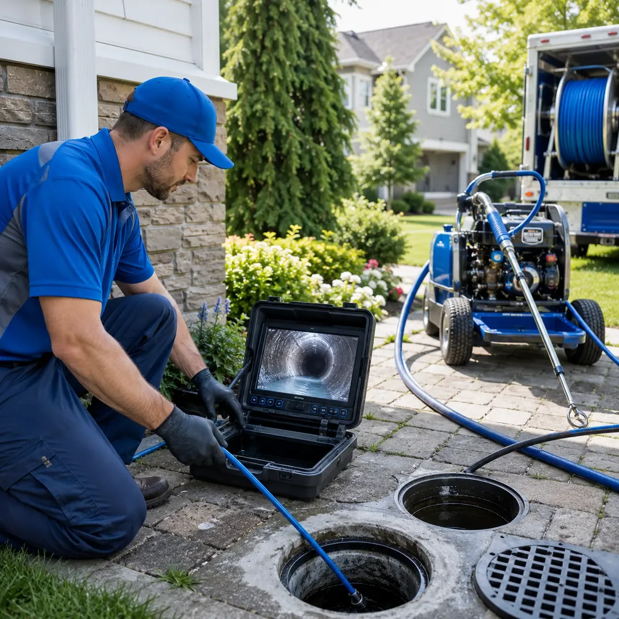Outdoor drain cleaning professionals serving Evergreen, NC